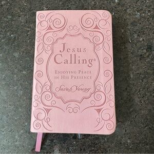 Jesus Calling Daily Devotional Pink Imitation Leather with Scripture References